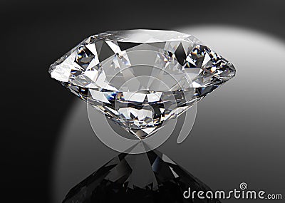 Perfect diamond isolated on black Stock Photo