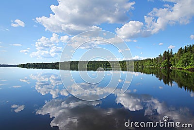 Perfect Finnish lake scenery Stock Photo