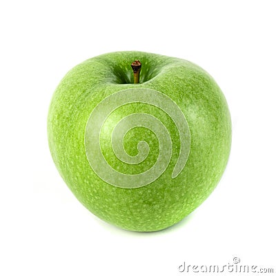 Perfect Fresh Green Apple Isolated on White Background Stock Photo