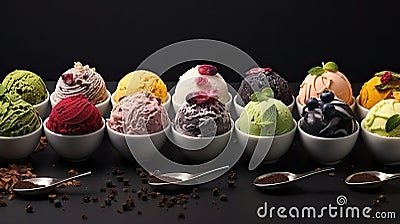 perfect icecream balls Stock Photo