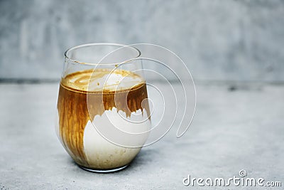 A perfect iced latte drink Stock Photo