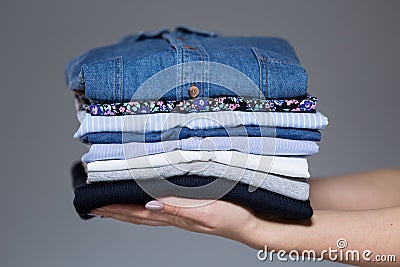 Perfect ironed female clothes Stock Photo