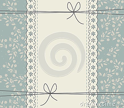 Perfect lace frame with stylish flowers and leaves for your designs Vector Illustration