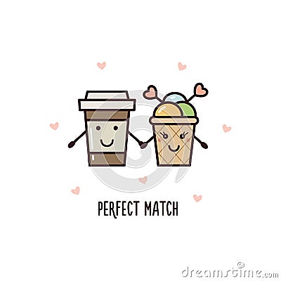 Perfect match. Vector illustration. Vector Illustration