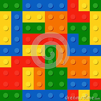 Perfect seamless pattern of plastic parts. The colors don t mix with each other. Stock Photo