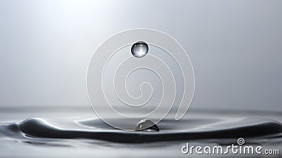 Perfect Shiny Water Drop Macro Stock Photo