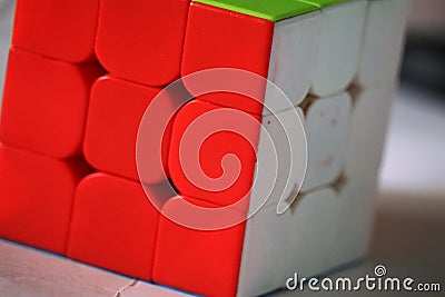 Cube taken shot with background blurred Editorial Stock Photo
