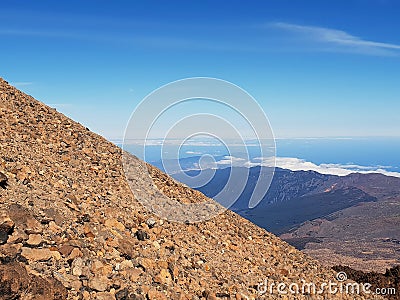 The Perfect angle of the Teide peak, Canary Islands Stock Photo