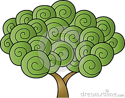 Perfect Tree Cartoon Illustration