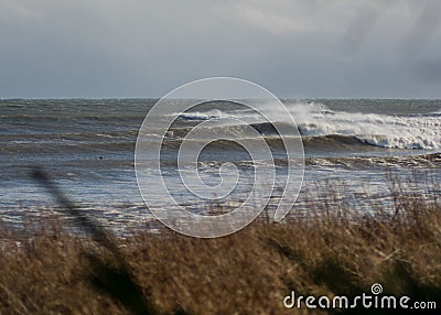 Perfect wave on a sunny day Stock Photo