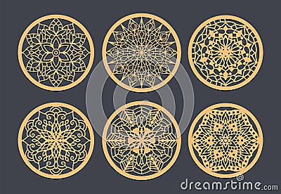 The Perfect Wedding Favor Laser Cut Coasters for Your Guests Vector Illustration