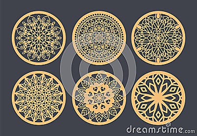 The Perfect Wedding Favor Laser Cut Coasters for Your Guests Vector Illustration