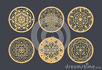 The Perfect Wedding Favor Laser Cut Coasters for Your Guests Vector Illustration