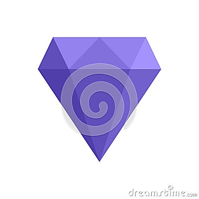 Perfection gemstone icon flat isolated vector Vector Illustration
