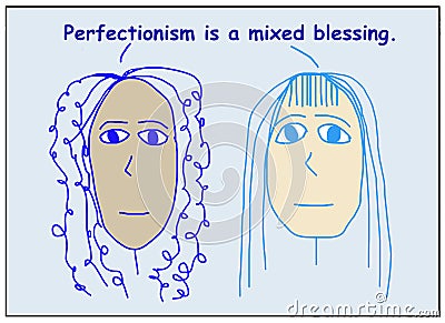 Perfectionism is a mixed blessing Stock Photo