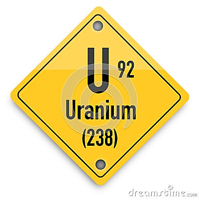 Radioactive periodic elements Uranium, corporative business concep artwork Stock Photo