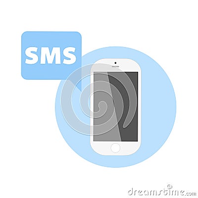 SMS mobile broadband concept abstract picture. Business artwork vector graphics Stock Photo