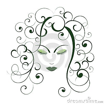 Perfectly Imperfect Woman - individual coils Vector Illustration