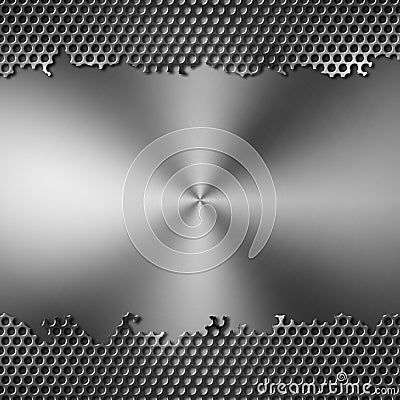 Perforated metal Stock Photo