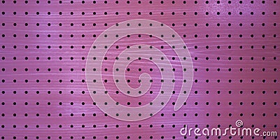 Perforated purple wooden plank pink wall for geometric wood violet background Stock Photo