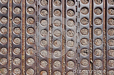 Perforated Steel Plates Stock Photo