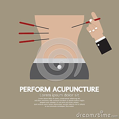 Perform Acupuncture Vector Illustration