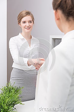 Performance appraisal interview Stock Photo