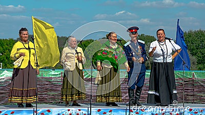 Performance of the Choir of Don Cossacks of the Rostov Region Editorial Stock Photo