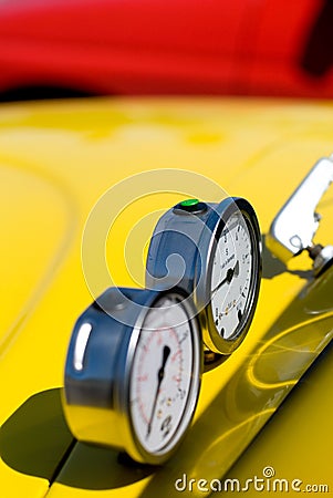 Performance gauges Stock Photo