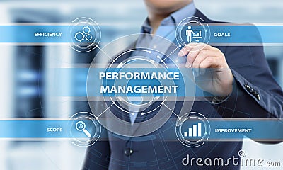Performance Management Efficiency Improvement Business Technology concept Stock Photo