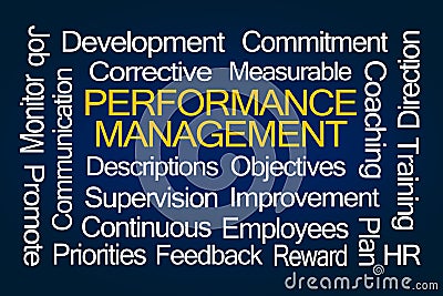 Performance Management Word Cloud Stock Photo