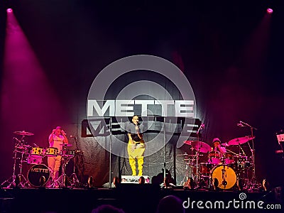 Performance of Mette as an opening act before Jessie Ware's concert at London's Alexandra Palace Editorial Stock Photo