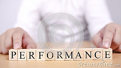 Performance, Motivational Words Quotes Concept Stock Photo