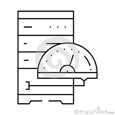 performance tuning database line icon vector illustration Cartoon Illustration
