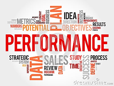 PERFORMANCE word cloud Stock Photo