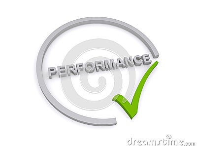 performance word on white Stock Photo