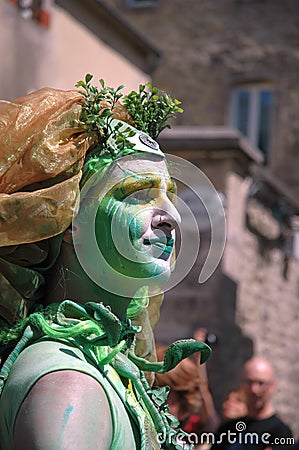 Performer of Medieval Festival of Bayeux, France Editorial Stock Photo