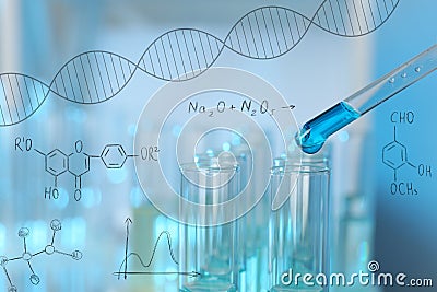 Performing laboratory analysis, closeup Stock Photo