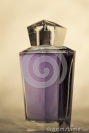 Perfume Bottle Glass Purple Stock Photo