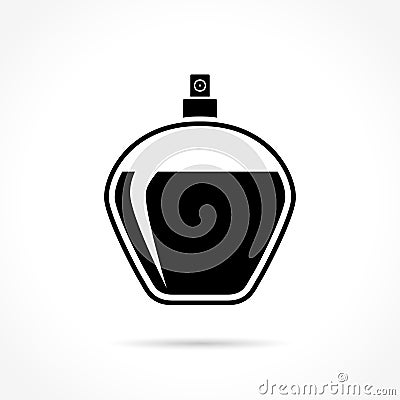 Perfume bottle icon on white background Vector Illustration