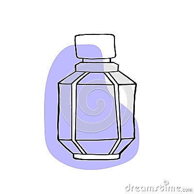 Perfume bottle vector .Vector hand drawn Perfume outline doodle icon. Perfume sketch illustration for print, web, mobile Vector Illustration