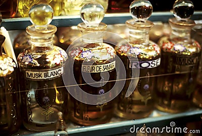 Perfume bottles- Tunisia Stock Photo