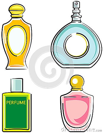 Perfume Bottles (Vector) Royalty Free Stock Image - Image: 9576176