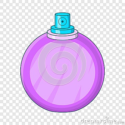 Perfume flacon icon, cartoon style Vector Illustration