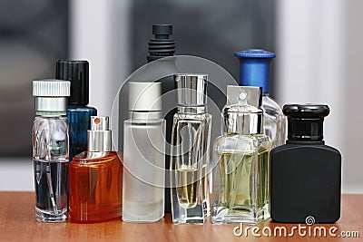 Perfume and fragrances bottles Stock Photo