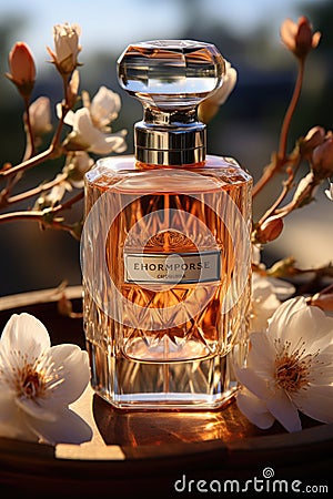 Perfume Gift Bottle: Fragrance Perfection Stock Photo