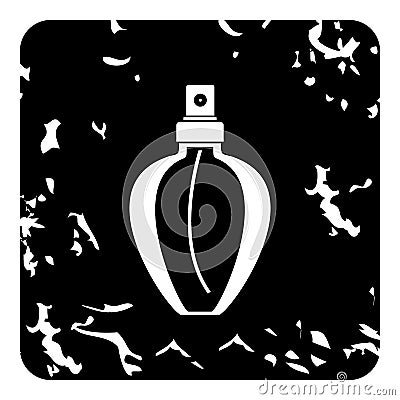 Perfume icon, grunge style Vector Illustration