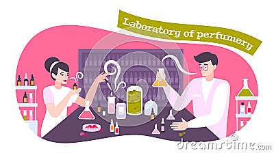 Perfume Icons Concept Vector Illustration