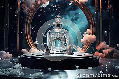 Perfume mirror. Generate Ai Stock Photo