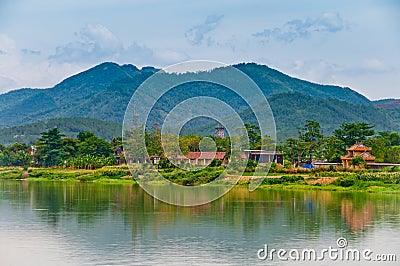 The Perfume River, Vietnam Stock Photo